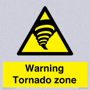 Warning Tornado zone